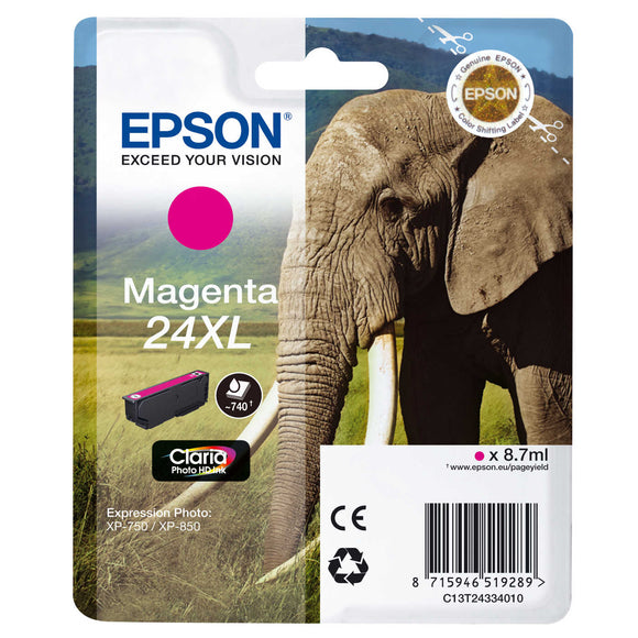 Epson 24XL Elephant Magenta Ink Cartridge