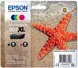 Epson 603XL Bk,C,M & Y Ink Cartridge Pack