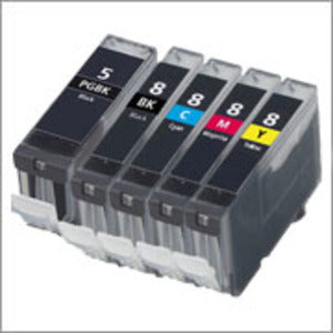 Canon PGi5 Black & CLi8 BK,C,M,Y x 5 Compatible Cartridge Set