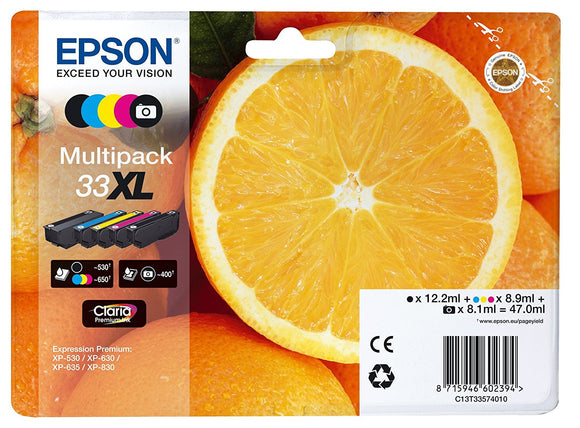 Epson 33XL Multipack Ink Cartridges