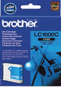 Original Genuine Brother LC1000 Cyan Ink Cartridge