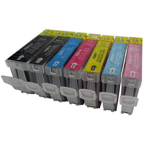Canon PGi5 BK & CLi8 BK,C,M,Y,PB & PC Compatible Ink Cartridges Multipack