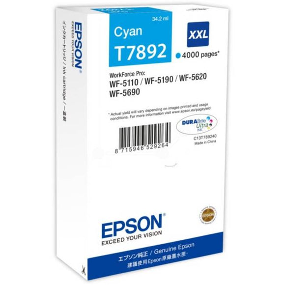 Epson T7892 Cyan XXL Ink Cartridge